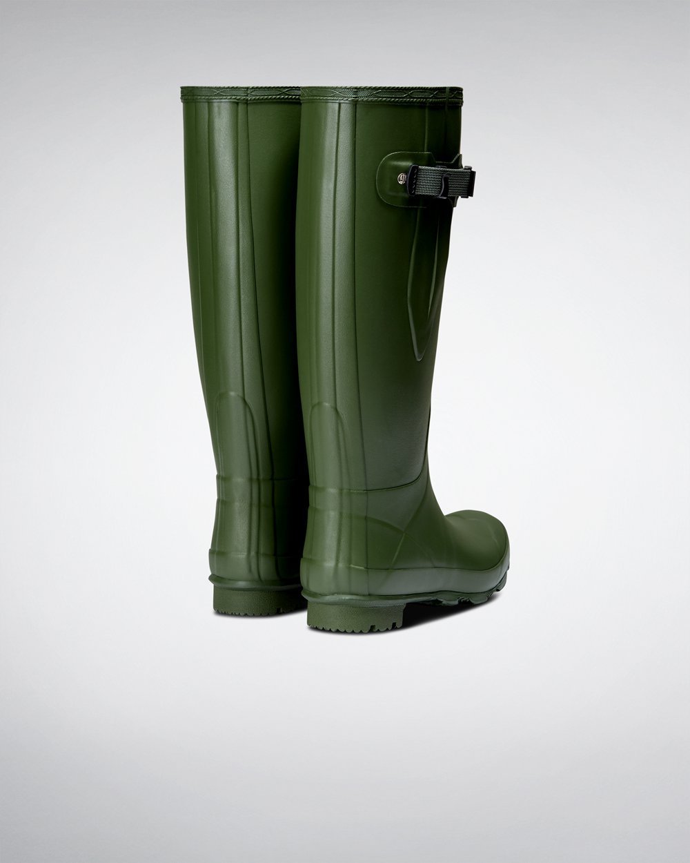 Womens Wide Fit Rain Boots - Hunter Norris Field (29UEHMRNG) - Green